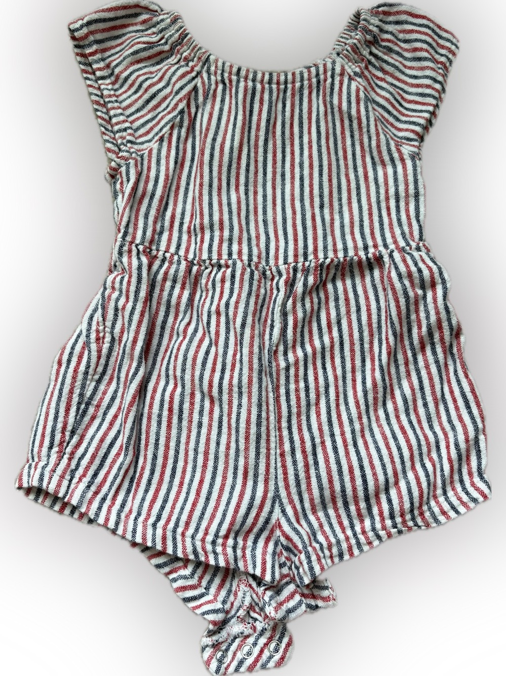 Old Navy Striped Red and Navy Kids Romper